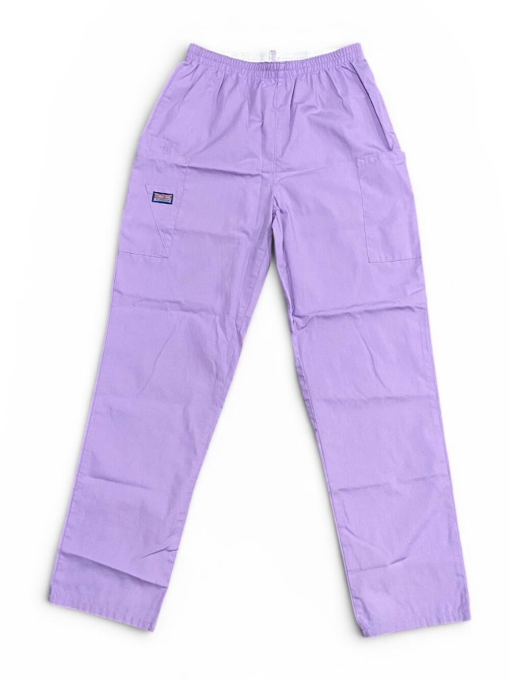Like New Cherokee Workwear Elastic Waist Cargo Scrub Pants Small Orchid Purple